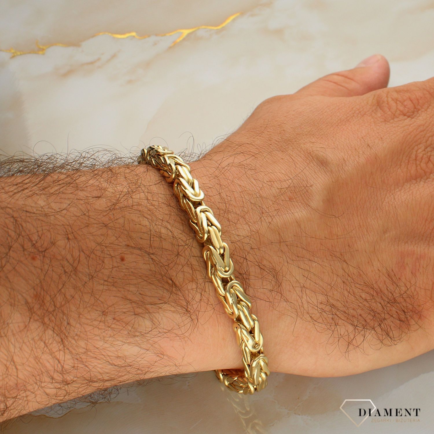 Złota Bransoletka 585 męska gruba pleciona DIA-BRA-81B-585 6mm. Złota bransoletka męska. Złota bransoletka gruba. Złota bransoletka dla mężczyzny. Złota bransoletka na każdą okazję. Złota bransoletka idea (3).jpg